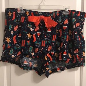 🌼 Navy blue Christmas pajama shorts